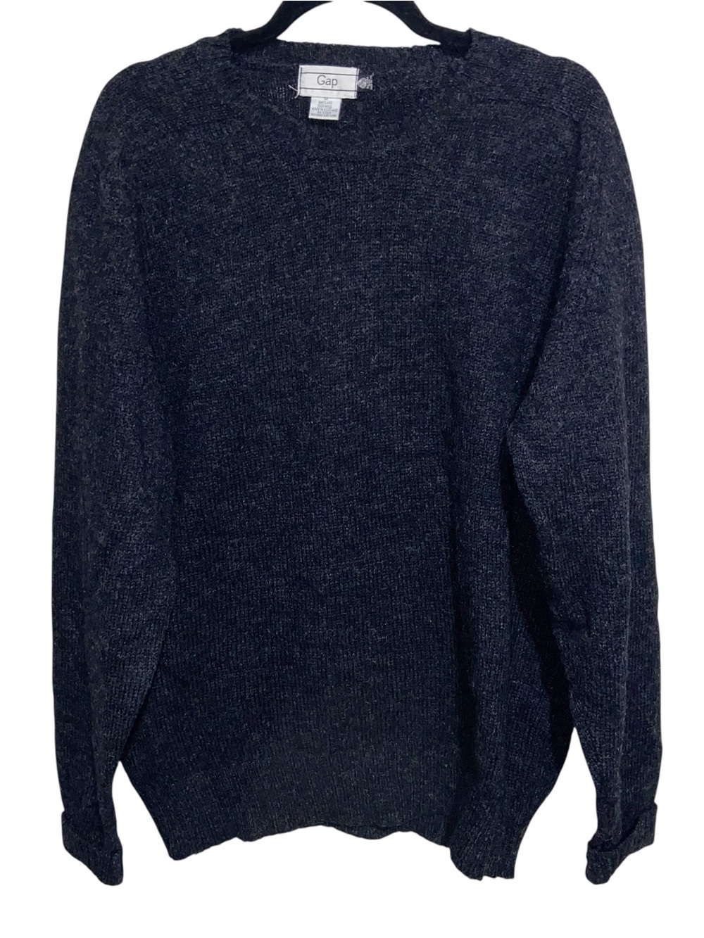 Vintage Gap Sweater Mens Medium 80s Crewneck 100% Shetland Wool Scotland Grunge